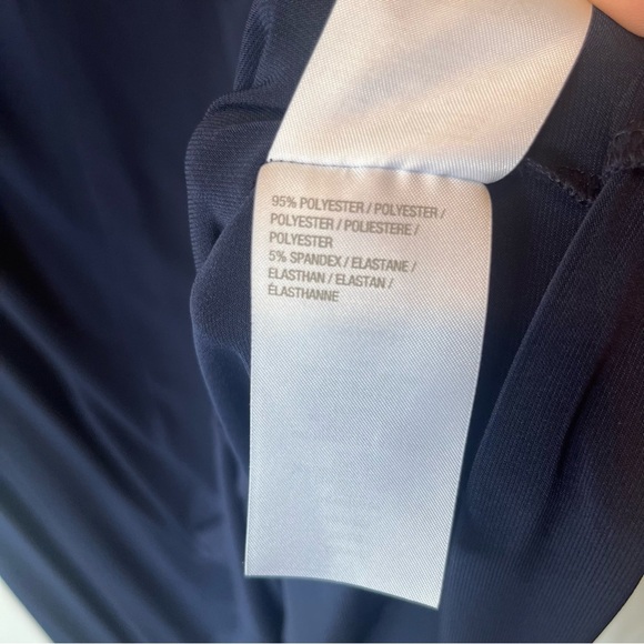 Susan Graver swing dress 1X Knee length Sleeveless Navy blue Stretch Flowy midi - Picture 5 of 9